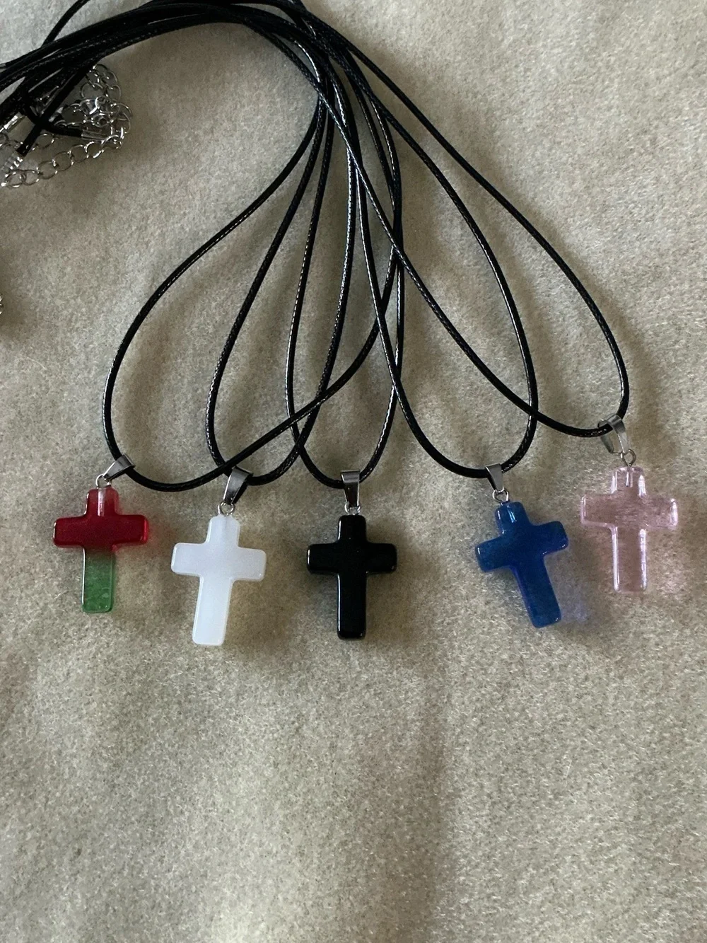 Colorful Cross Pendant Necklaces